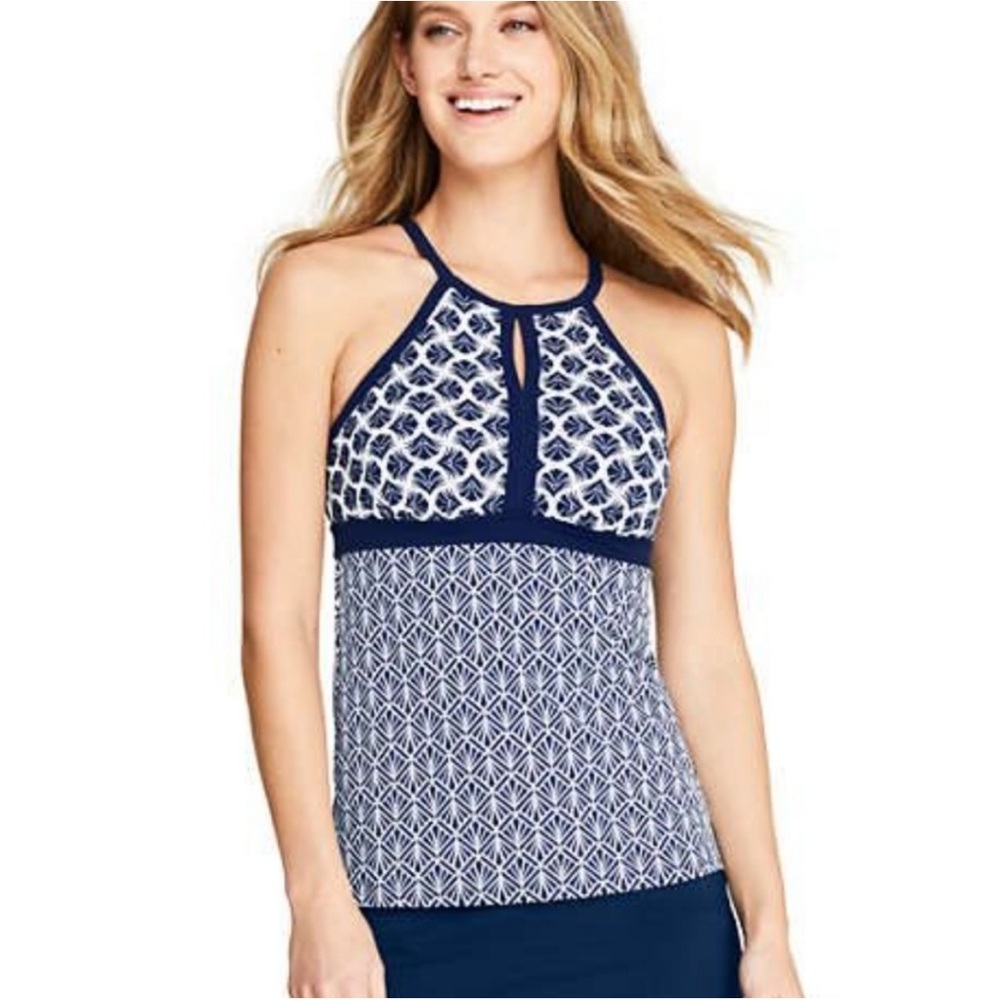 Lands' End Keyhole Tankini Top, Size 18D